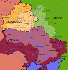 Localización del Teteriv (cuenca del Dnieper).