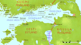 Mapa del golfo de Finlandia