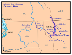 Localización del río Flathead.