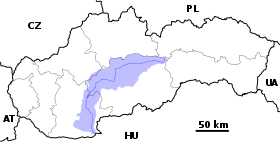 Cuenca del río Hron (mapa de Eslovaquia)