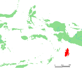 Localización de las islas Aru