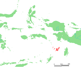 Localización de las islas Kai