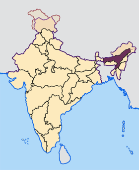 Mapa de Assam