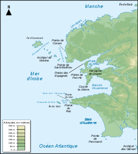 Localización del mar de Iroise