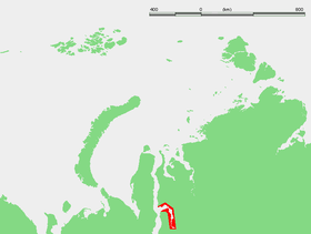 Localización del estuario del Taz