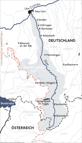 Localización del río Iller