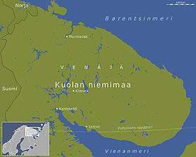 La península de Karelia, con el golfo en su parte sur.