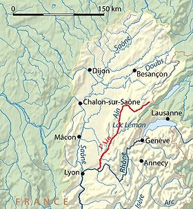 Localización del río Ain