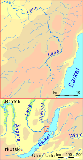 Localización del río Kirenga