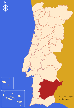 Mapa de Baixo Alentejo