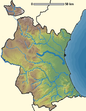 Localización de la Rambla del Poyo (provincia de Valencia)