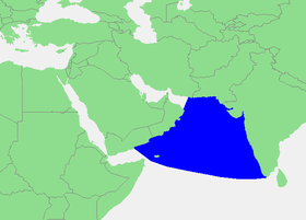 Localización del mar Arábigo.