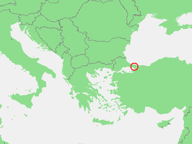 Localización del Bósforo, donde está el Cuerno de Oro