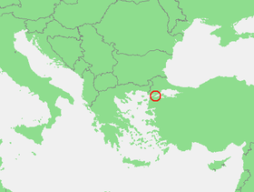 Localización del estrecho de los Dardanelos.