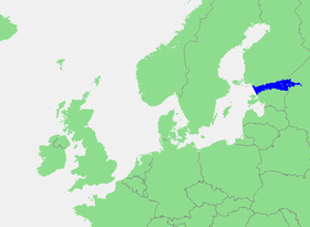 Localización del golfo de Finlandia (mar Báltico)