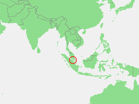 Localización del estrecho de Malaca
