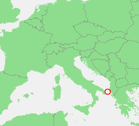 Localización del canal de Otranto