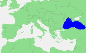 Localización del mar Negro.
