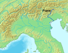 Localización del río Piave