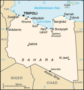 Localización del golfo de Sirte