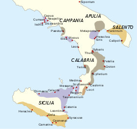 Magna Graecia ancient colonies and dialects.svg