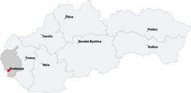 Mapa de Región de Bratislava