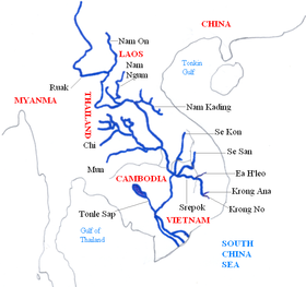 Localización del Srepok (afluentes del Mekong)