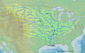 Localización del Monongahela (cuenca del Misisipi).
