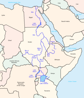 Localización del río Nilo