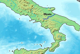 Localización del río Ofanto