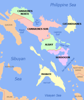 Mapa de la región del mar de Sibuyan