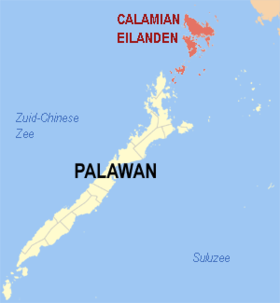 Localización de las islas Calamianes