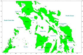 Localización del golfo de Leyte