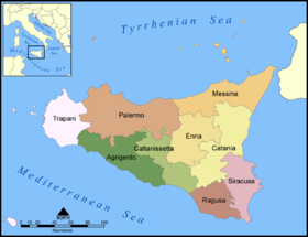 El golfo de Castellammare (provincias de Sicilia)