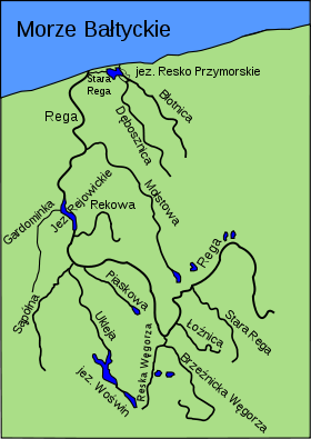 Localización del río Rega y sus afluentes