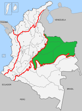 Mapa de Región Orinoquía