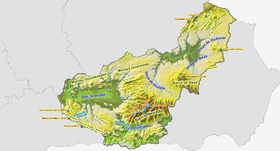 Localización del río Guadalentín (provincia de Granada)