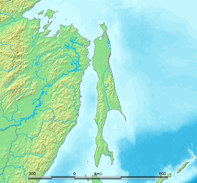 Localización del estrecho de La Pérouse al sur de  Sajalín