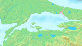Mapa del mar de Marmara.
