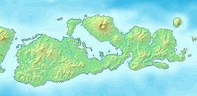 Mapa topográfico de la isla