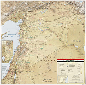 Localización del Khabur (mapa de Siria)