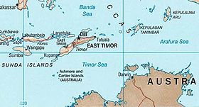 Mapa de la región del mar de Timor