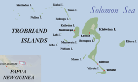 Mapa de las islas Trobriand