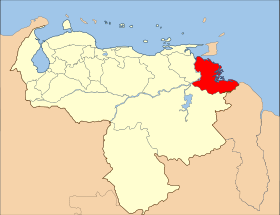 Mapa de Delta Amacuro