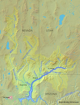 Vista de la cuenca del lago Mead