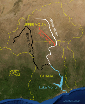 Mapa del río Volta