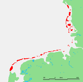 Localización de las islas Frisias.