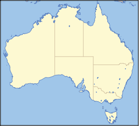 Ubicación en Australia.
