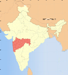 Ubicación en Maharashtra, India