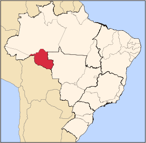 Mapa de Brasil resaltando el estado